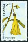 #UGA198803B - Uganda 1988 Flower 20sh thevetica Peruviana 1 Stamps MNH   0.25 US$ - Click here to view the large size image.